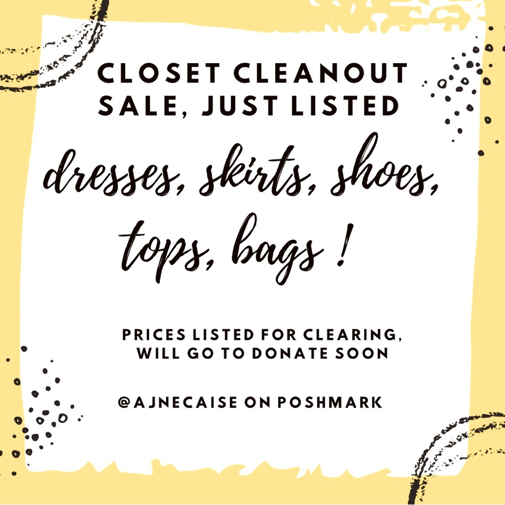 Closet clear out sale ! Many items just posted, check it out before it’s gone.